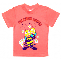 1402-13 "Little Honey" Футболка для девочек, 1-4 года, морковный 1402-13 "Little Honey" Футболка для девочек, 1-4 года, морковный