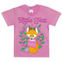 1402-14 "Little Fox" Футболка для девочек, 1-4 года, сиреневый 1402-14 "Little Fox" Футболка для девочек, 1-4 года, сиреневый