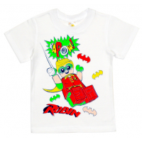 1401-15 "ROBIN" Футболка для мальчиков, 1-4 года, белый 1401-15 "ROBIN" Футболка для мальчиков, 1-4 года, белый