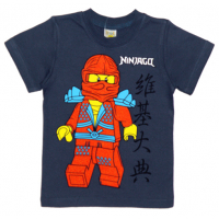 1401-16 "NINJAGA" Футболка для мальчиков, 1-4 года, сизый 1401-16 "NINJAGA" Футболка для мальчиков, 1-4 года, сизый