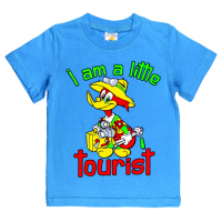 1401-23 "Little Tourist" Футболка для мальчиков, 1-4 года, голубой 1401-23 "Little Tourist" Футболка для мальчиков, 1-4 года, голубой