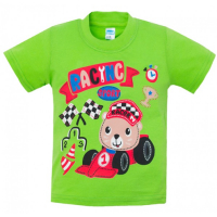 1401-305 "Racyng Sport" Футболка для мальчиков, 1-4 года, салатовый 1401-305 "Racyng Sport" Футболка для мальчиков, 1-4 года, салатовый
