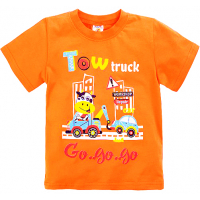 15-140104 "TOW TRUCK" Футболка для мальчиков, 1-4 года, оранжевый 15-140104 "TOW TRUCK" Футболка для мальчиков, 1-4 года, оранжевый