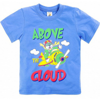 15-140110 "ABOVE CLOUD" Футболка для мальчиков, 1-4 года, синий 15-140110 "ABOVE CLOUD" Футболка для мальчиков, 1-4 года, синий