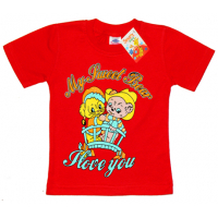2602-05 "Sweet Bear" футболка для девочек, 2-6 лет, красный 2602-05 "Sweet Bear" футболка для девочек, 2-6 лет, красный