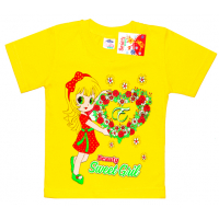 2602-09 "Sweet Girl" футболка для девочек, 2-6 лет, желтый 2602-09 "Sweet Girl" футболка для девочек, 2-6 лет, желтый