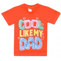 4802-29 "Cool Like My Dad" футболка для девочек, 4-8 лет 4802-29 "Cool Like My Dad" футболка для девочек, 4-8 лет