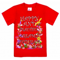 4802-27 "Wonderland" Футболка для девочек, 4-8 лет 4802-27 "Wonderland" Футболка для девочек, 4-8 лет