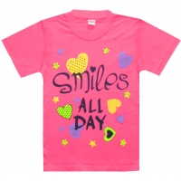 5802-10 "Smiles all Day" футболка для девочек 5-8 лет 5802-10 "Smiles all Day" футболка для девочек 5-8 лет