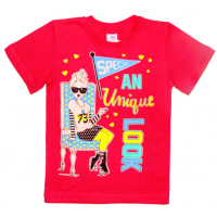 5902-028 "LOOK" футболка для девочек, 5-9 лет, красный 5902-028 "LOOK" футболка для девочек, 5-9 лет, красный
