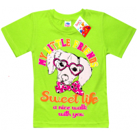 5902-037 "Sweet Life" футболка для девочек, 5-9 лет, салатовый 5902-037 "Sweet Life" футболка для девочек, 5-9 лет, салатовый