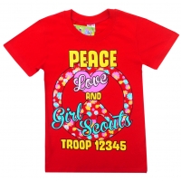 81202-9 "Peace" Футболка для девочек, 8-12 лет 81202-9 "Peace" Футболка для девочек, 8-12 лет