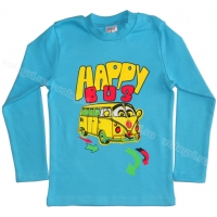1451-17 "Happy Bus" Кофта для мальчиков, (на конопк.), интерлок, 1-4 года 1451-17 "Happy Bus" Кофта для мальчиков, (на конопк.), интерлок, 1-4 года