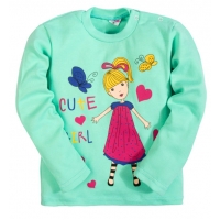 2512-2 "Cut Girl" кофта для девочек, интерлок, 2-5 лет, мята 2512-2 "Cut Girl" кофта для девочек, интерлок, 2-5 лет, мята