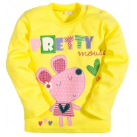 2512-4 "Pretty Mouse" кофта для девочек, интерлок, 2-5 лет, желтый 2512-4 "Pretty Mouse" кофта для девочек, интерлок, 2-5 лет, желтый