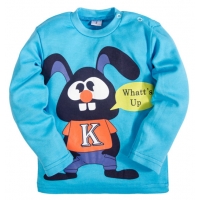 2511-2 "Whatt's up?" кофта для мальчика, интерлок, 2-5 лет, бирюза 2511-2 "Whatt's up?" кофта для мальчика, интерлок, 2-5 лет, бирюза