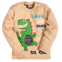 2511-3 "Little Dino" кофта для мальчика, интерлок, 2-5 лет, бежевый 2511-3 "Little Dino" кофта для мальчика, интерлок, 2-5 лет, бежевый