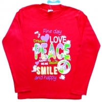 5812-5 "Peace" Лонгслив, интерлок, 5-8 лет 5812-5 "Peace" Лонгслив, интерлок, 5-8 лет