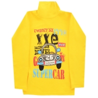 1461-4 "Super Car" водолазка для мальчиков 1-4 года, интерлок 1461-4 "Super Car" водолазка для мальчиков 1-4 года, интерлок