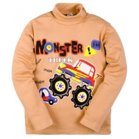 2561-2 "Monster" водолазка для мальчиков 2-5 лет, интерлок, кофейный 2561-2 "Monster" водолазка для мальчиков 2-5 лет, интерлок, кофейный