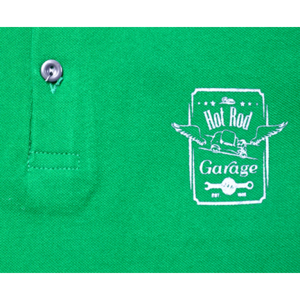 11-811702 Рубашка-поло, 8-11 лет, пике, зеленый\серый