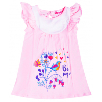 11-25830 "Птичка" Платье-туника, 2-5 лет, розовый 11-25830 "Птичка" Платье-туника, 2-5 лет, розовый